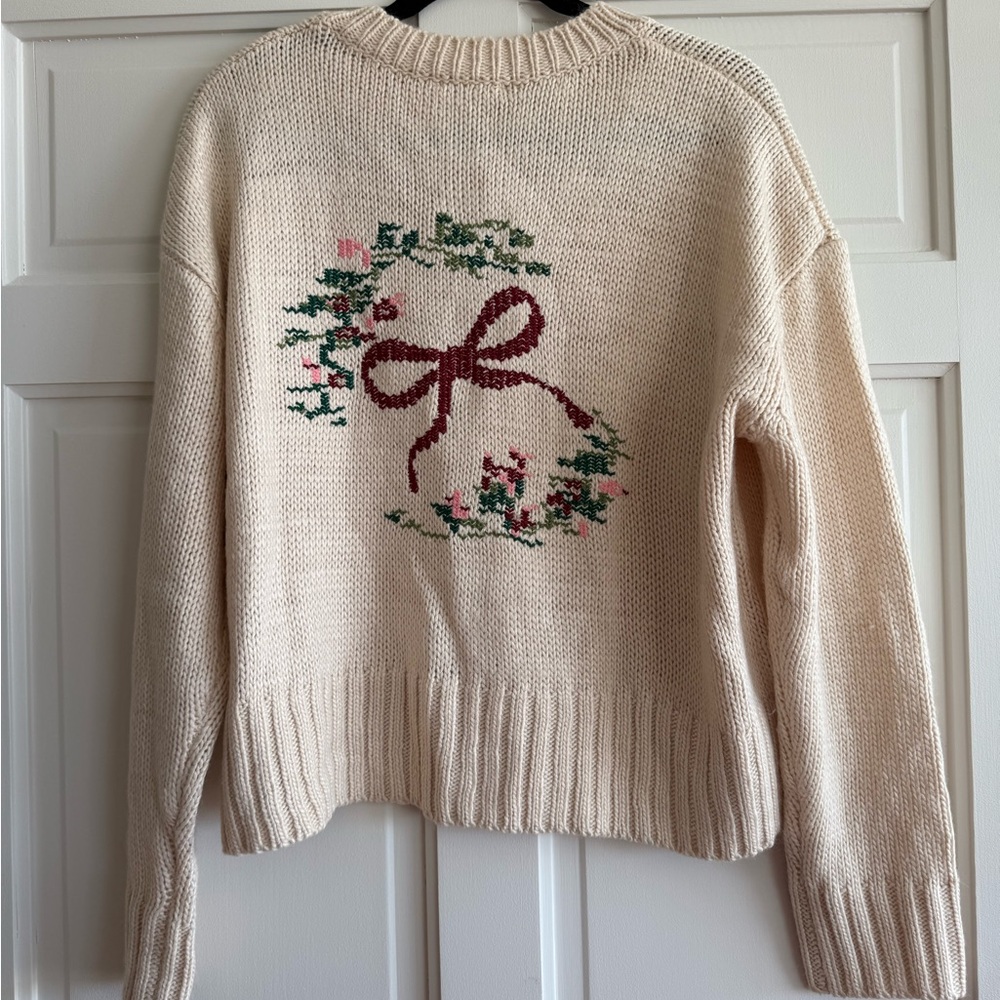 Cream Button-Up Women's Sweater Bailey Rose